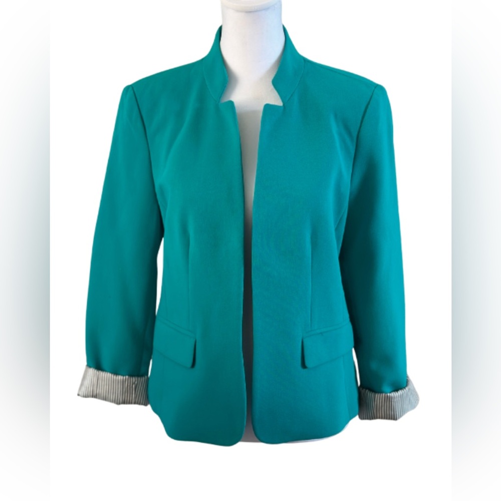 LOFT Teal Open Front Blazer